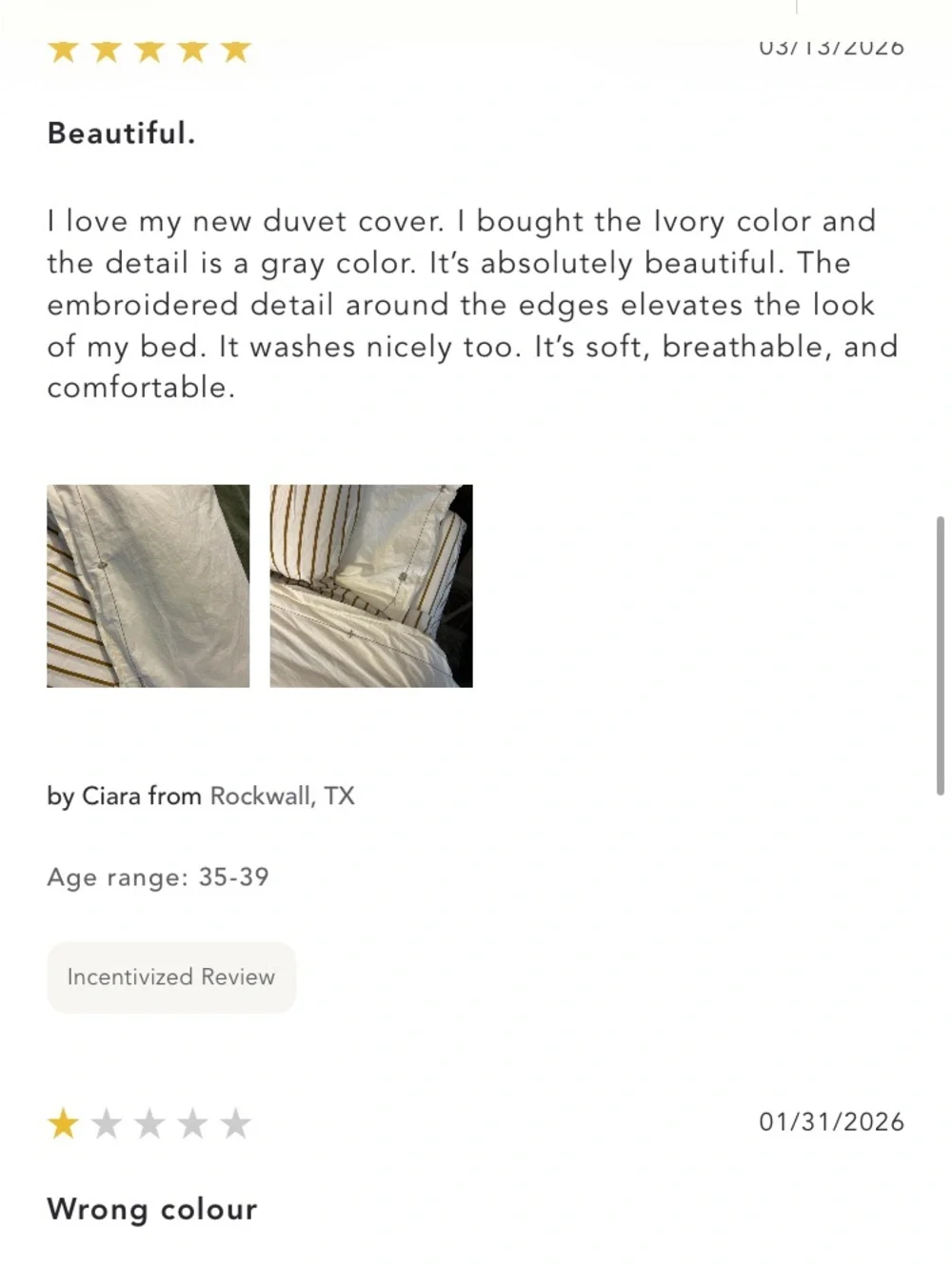 Anthropologie Taylor Organic Cotton Percale Embroidered Duvet NWT